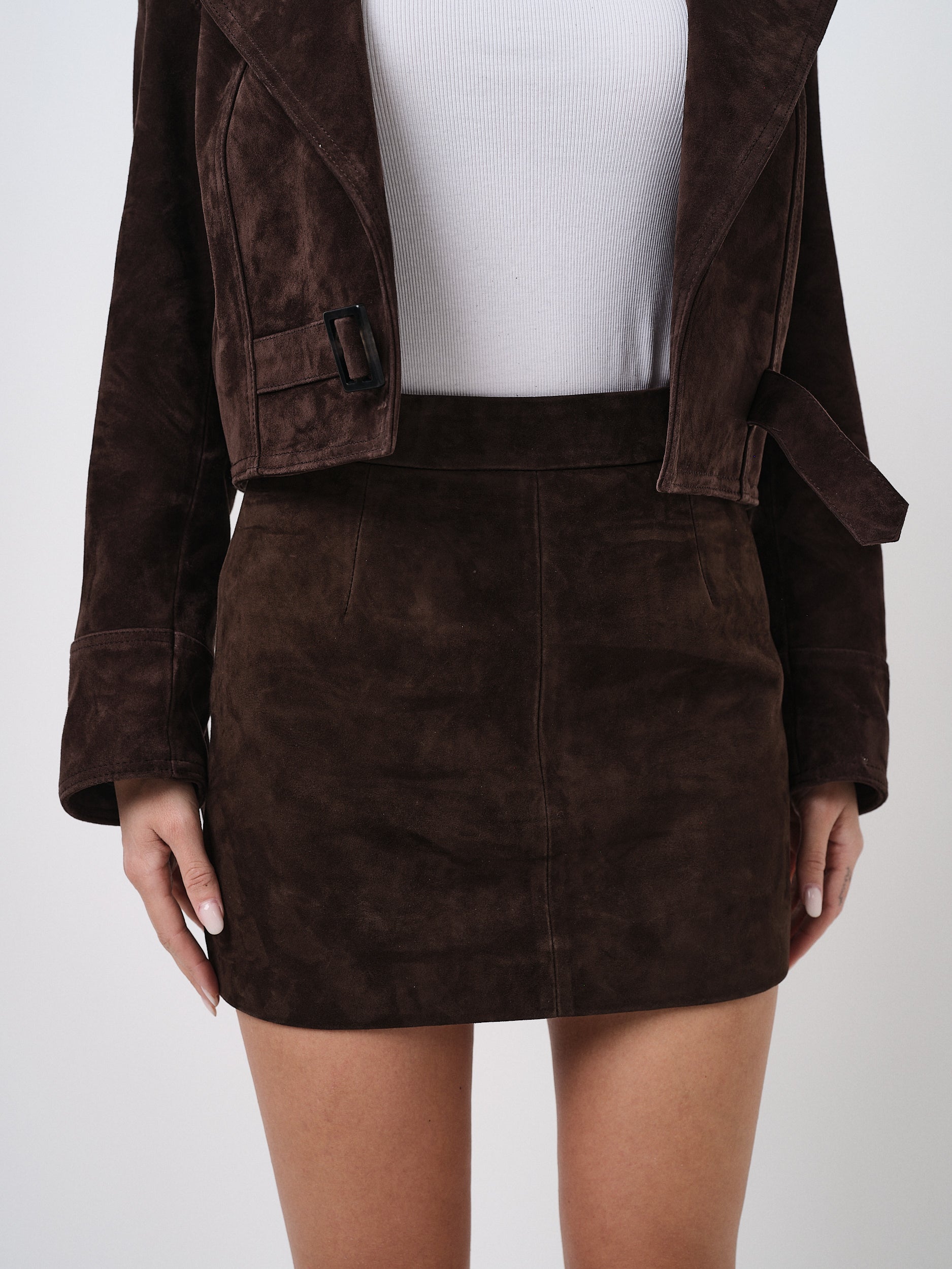 GONNA SCAMOSCIATA  MARRONE