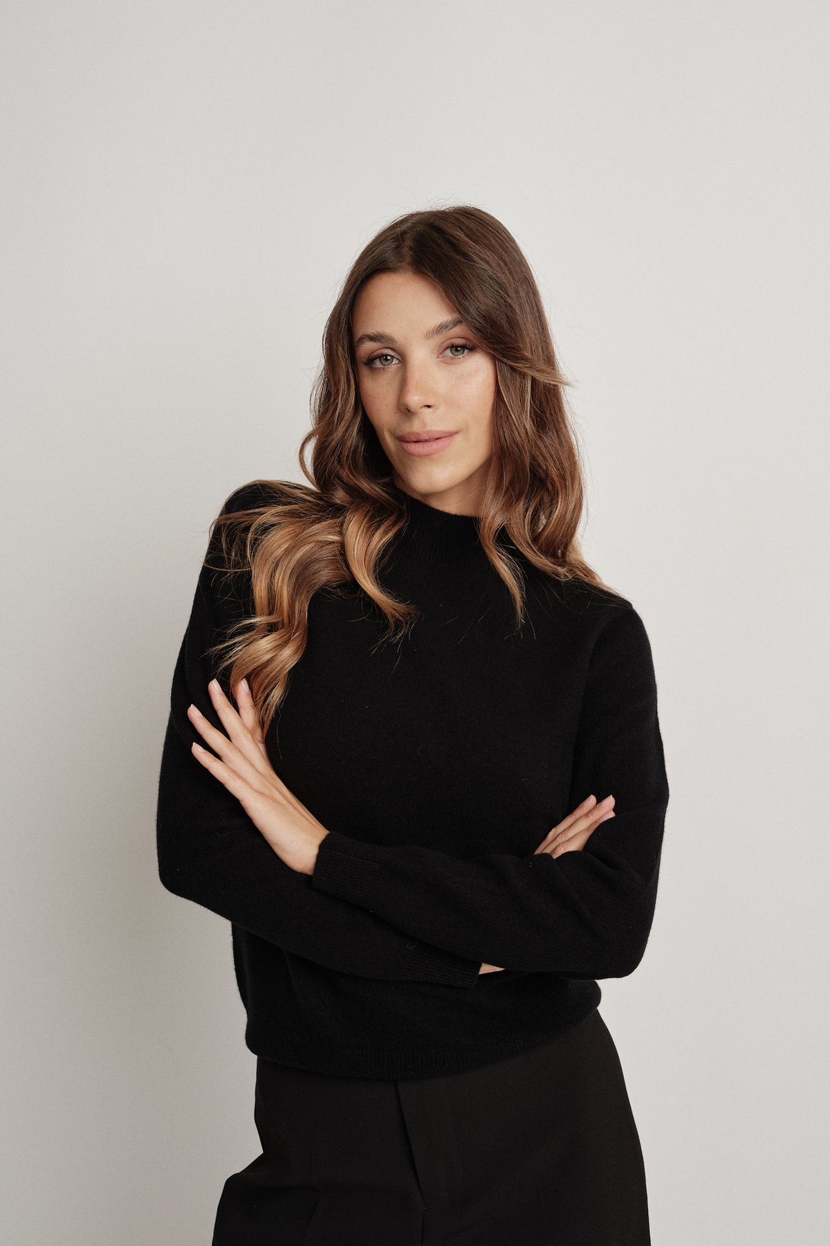 Martha Nero - 100% Lana - maglia da donna in pura lana nero, dettaglio 10 | GIUMA Venezia
