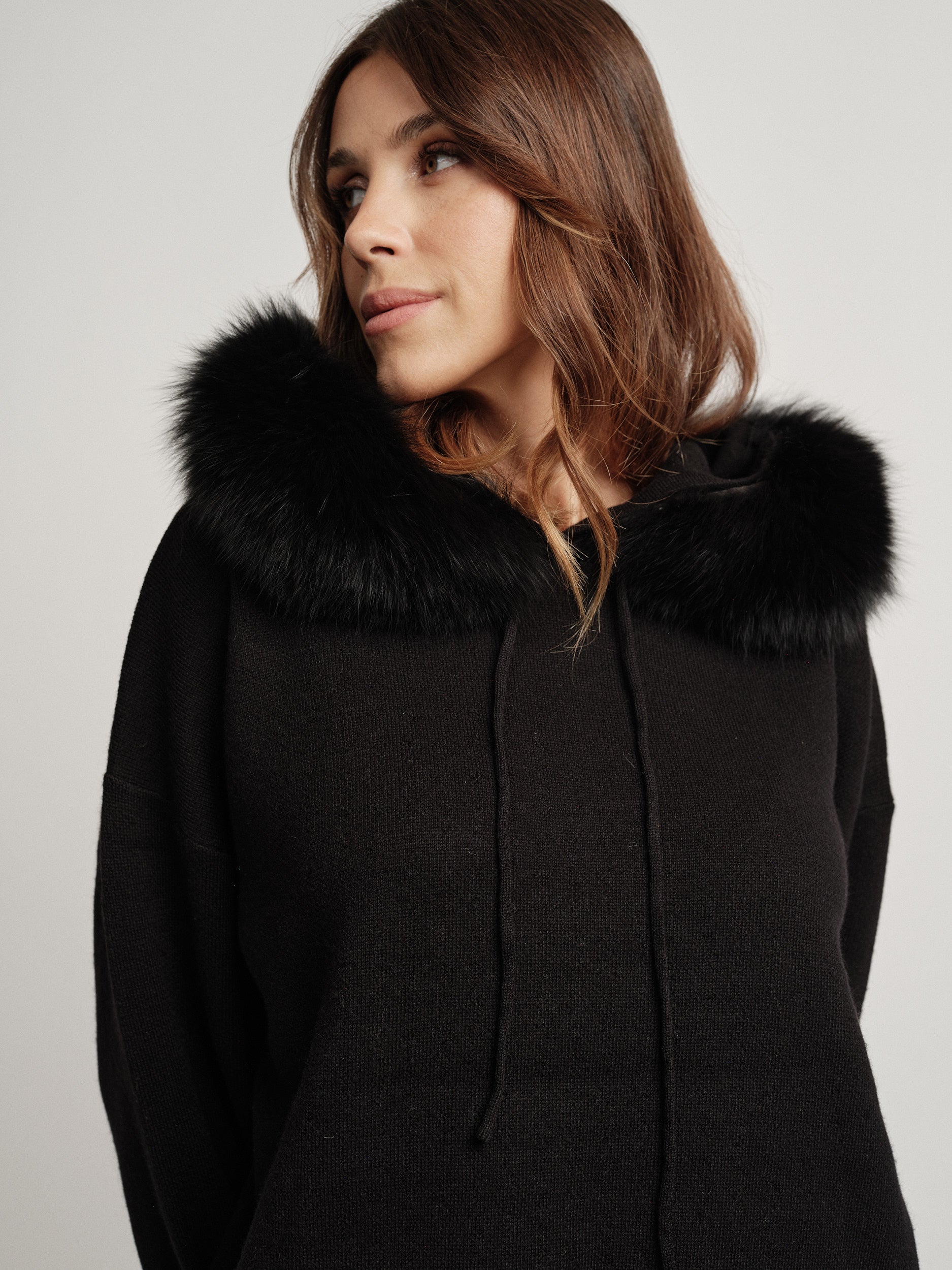 Mono negro mezcla de lana