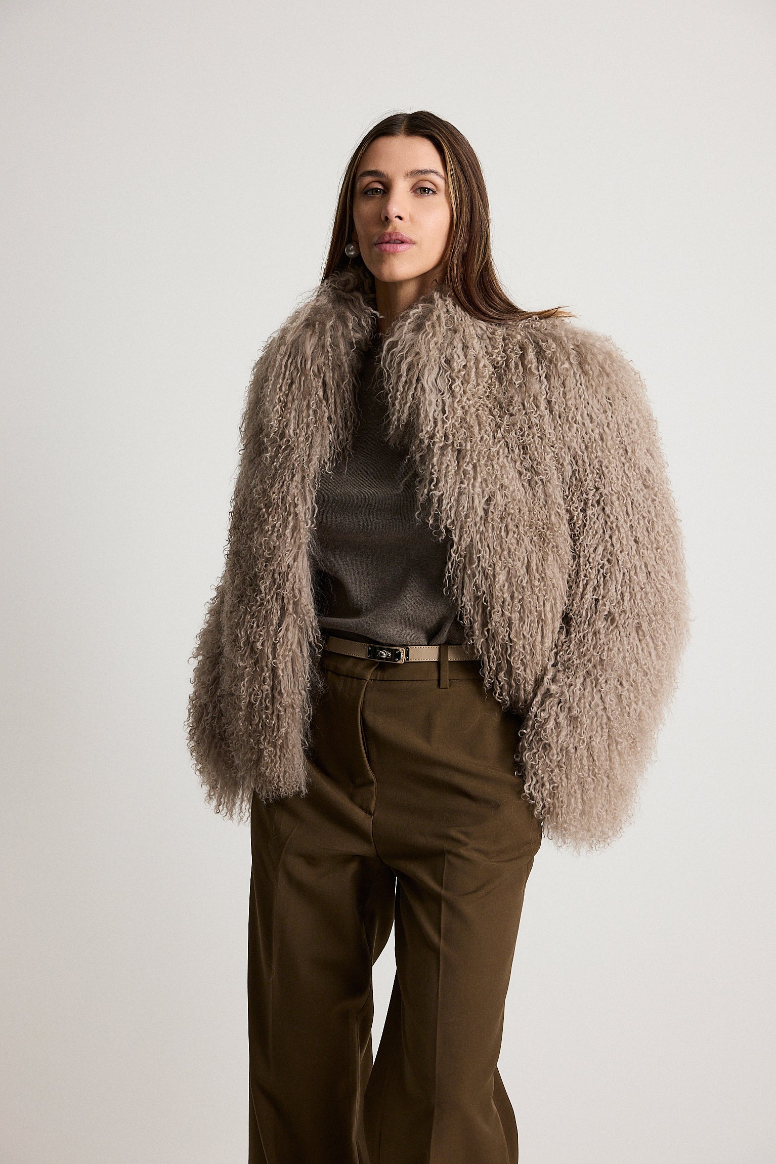 Esme Beige - pelliccia da donna in Mongolian beige, dettaglio 7 | GIUMA Venezia