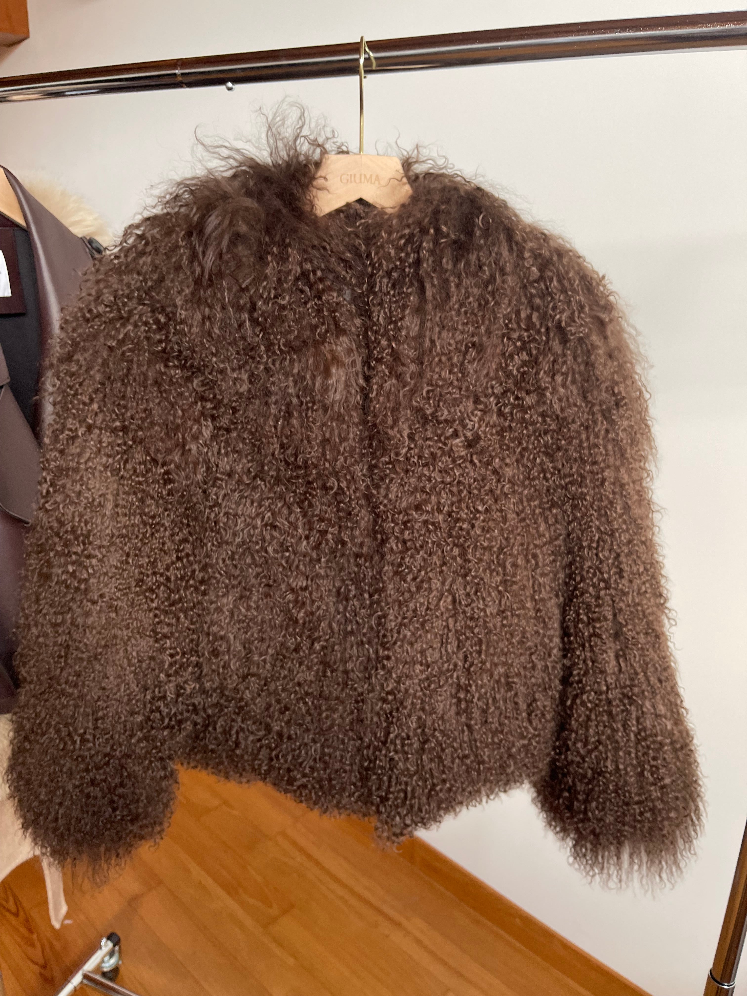 KAMILA CHOCOLATE mongolian fur 57 cm