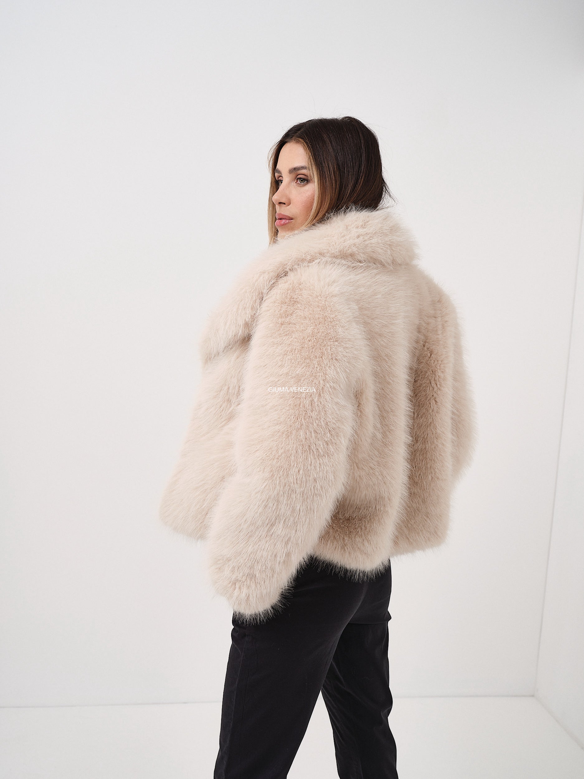 ADELE WHITE mongolian fur