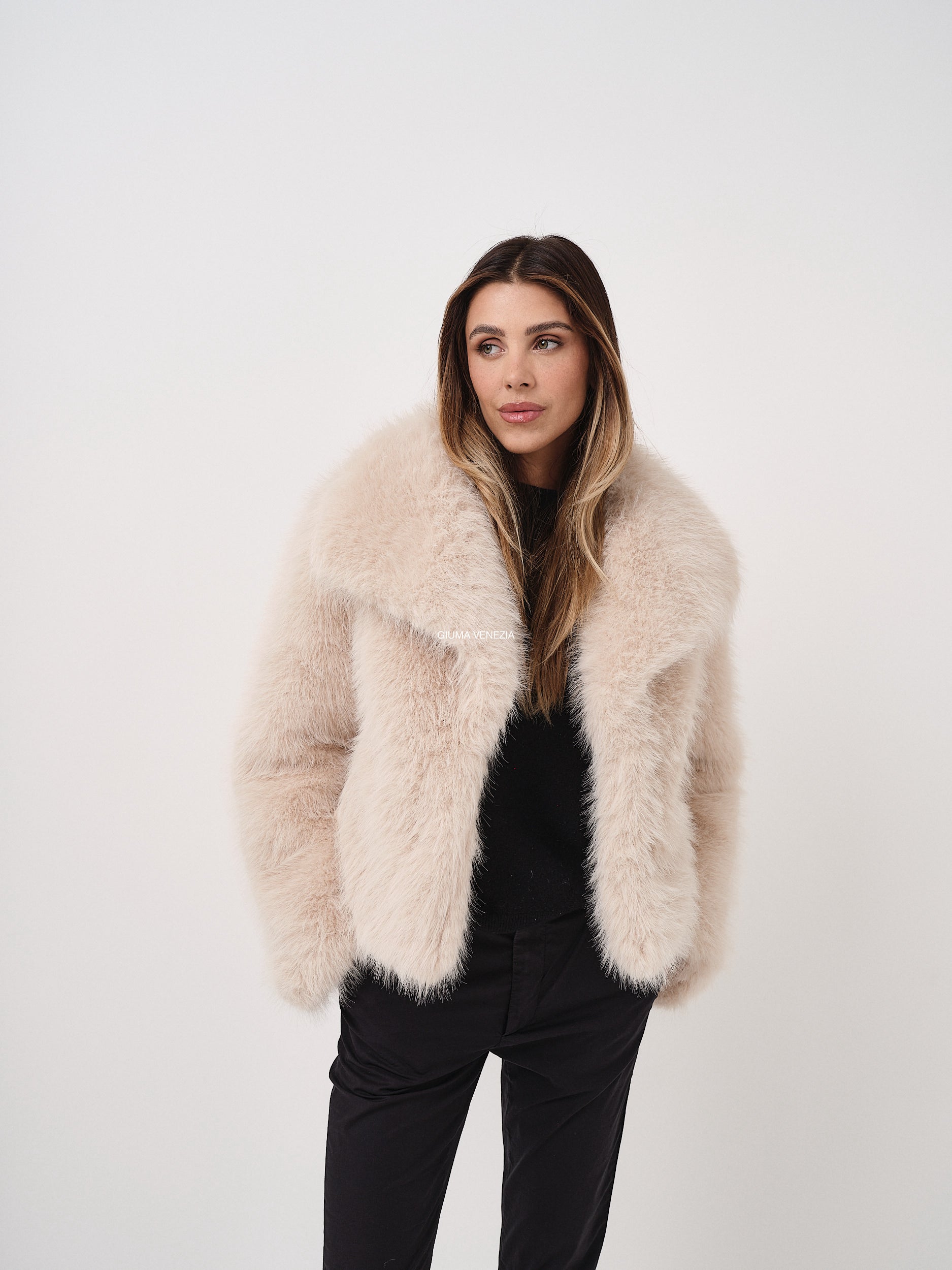 ADELE WHITE mongolian fur