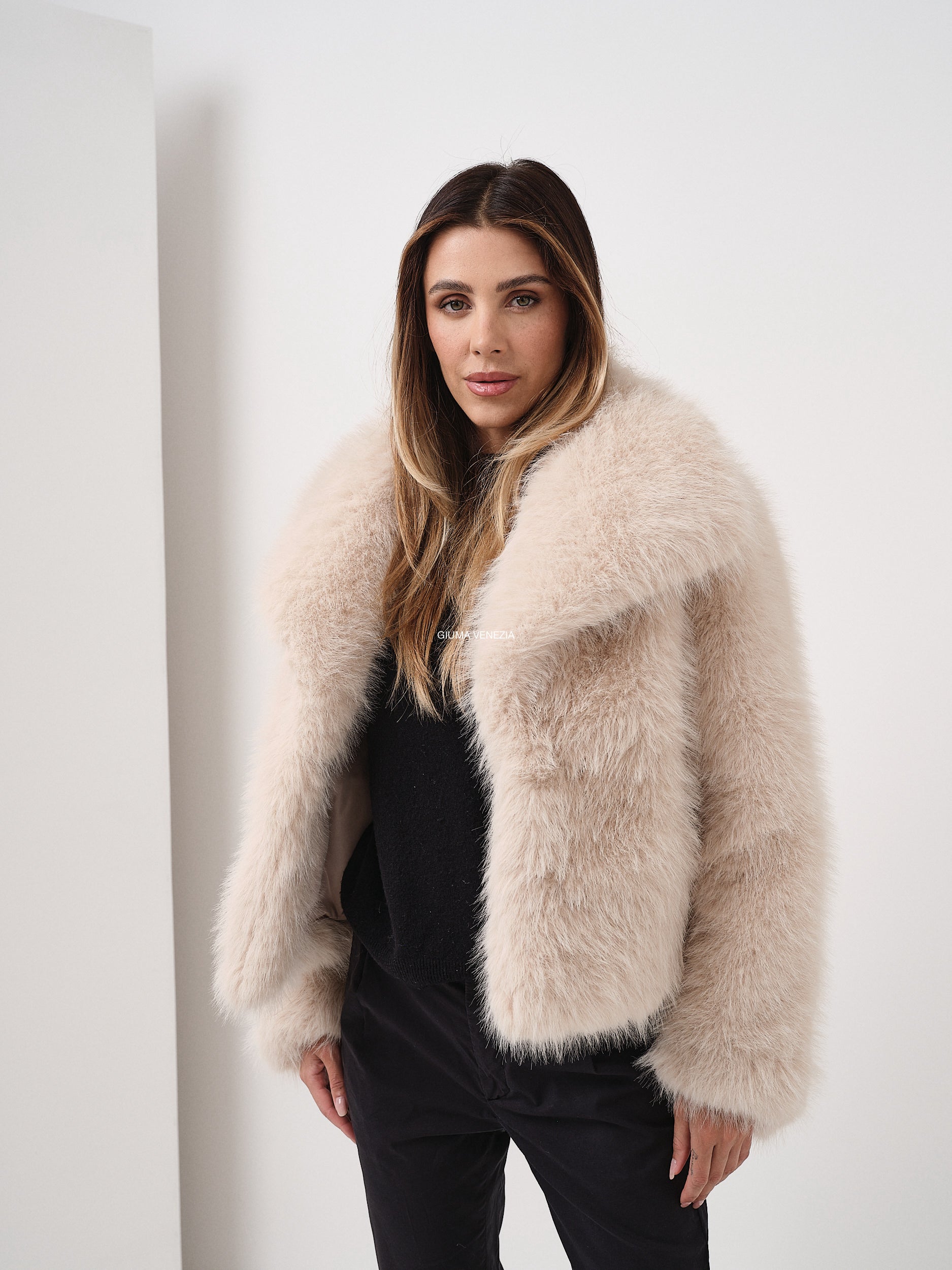 ADELE WHITE mongolian fur