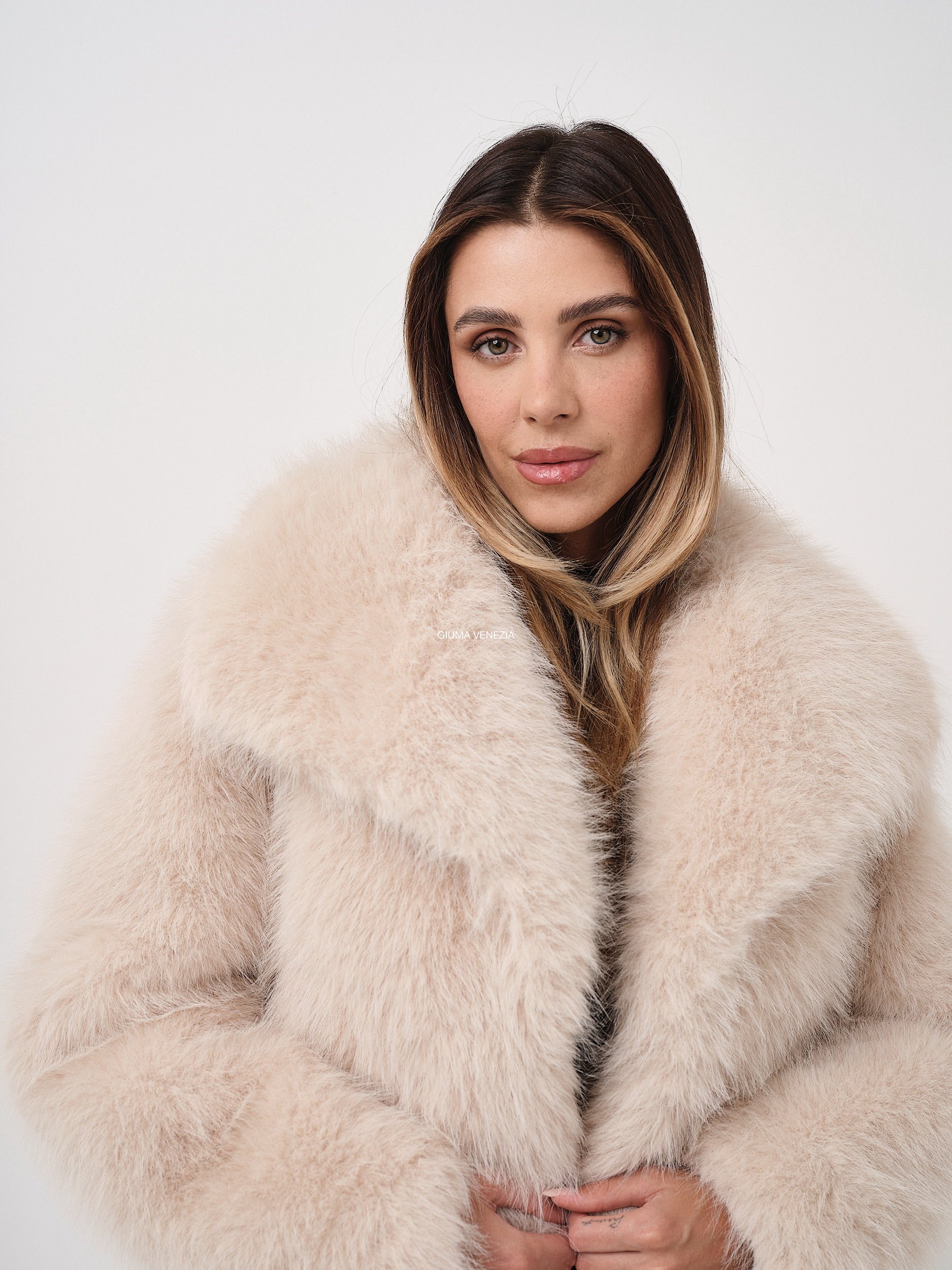 ADELE WHITE mongolian fur