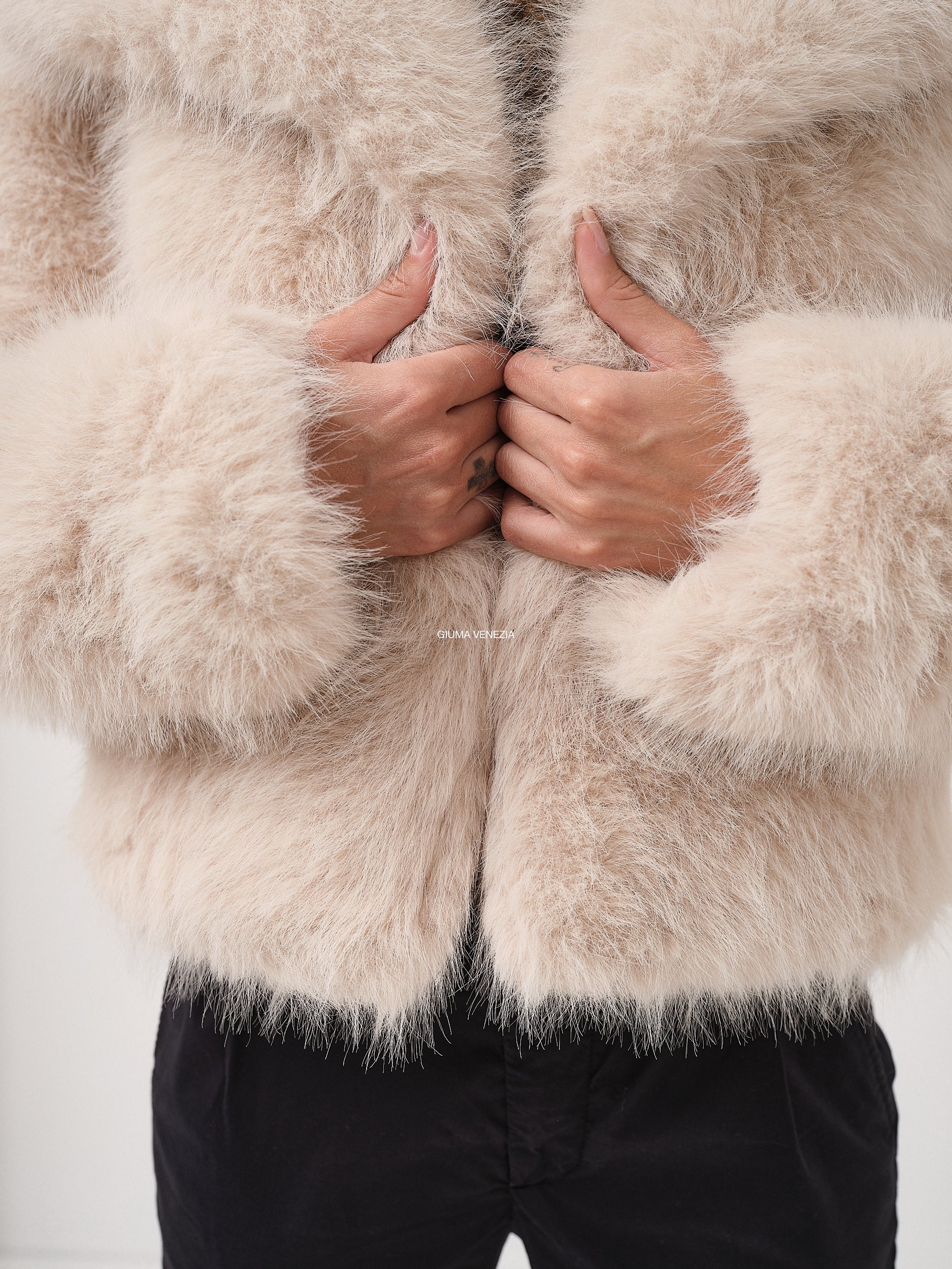 ADELE WHITE mongolian fur