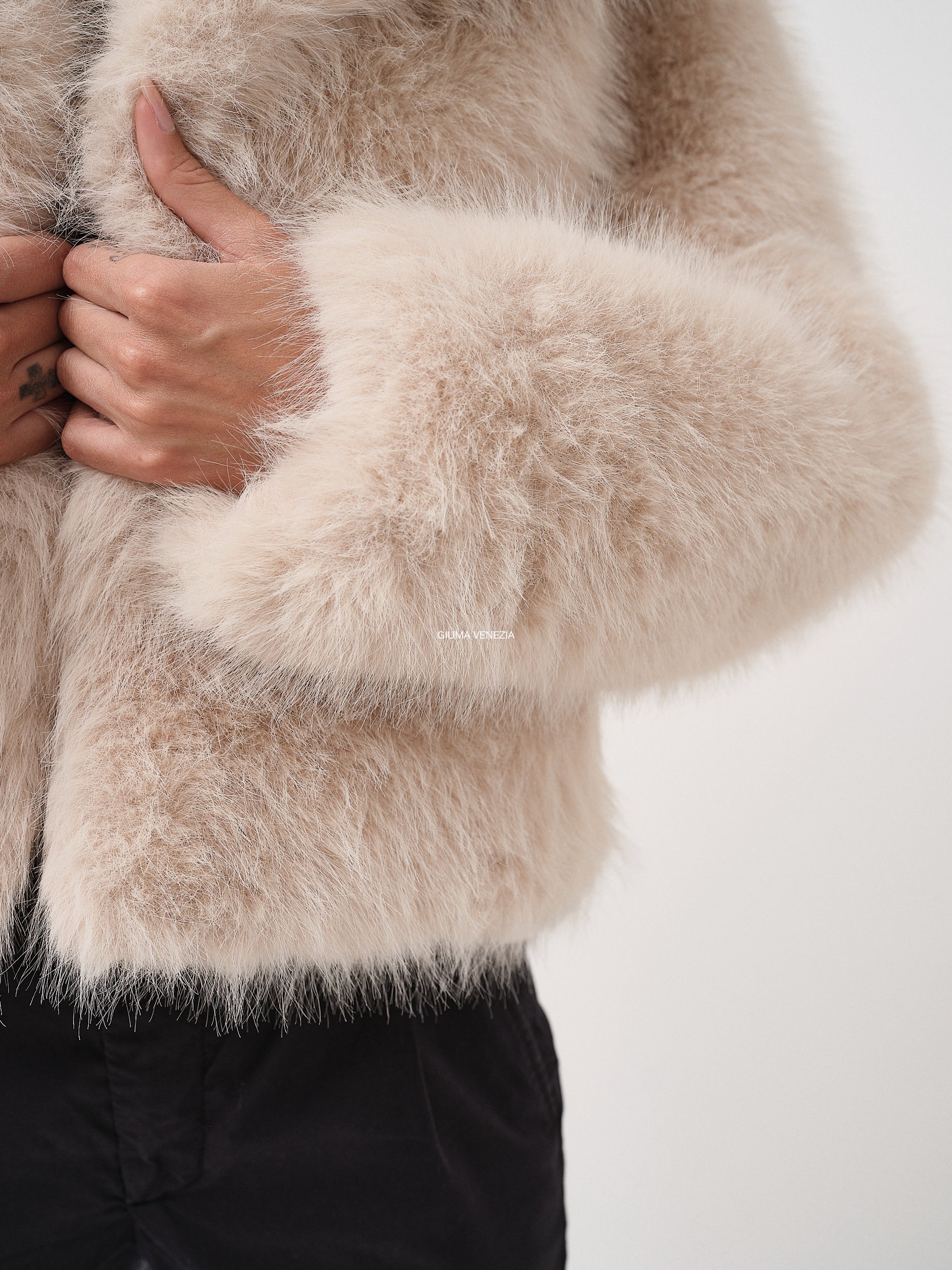 ADELE WHITE mongolian fur