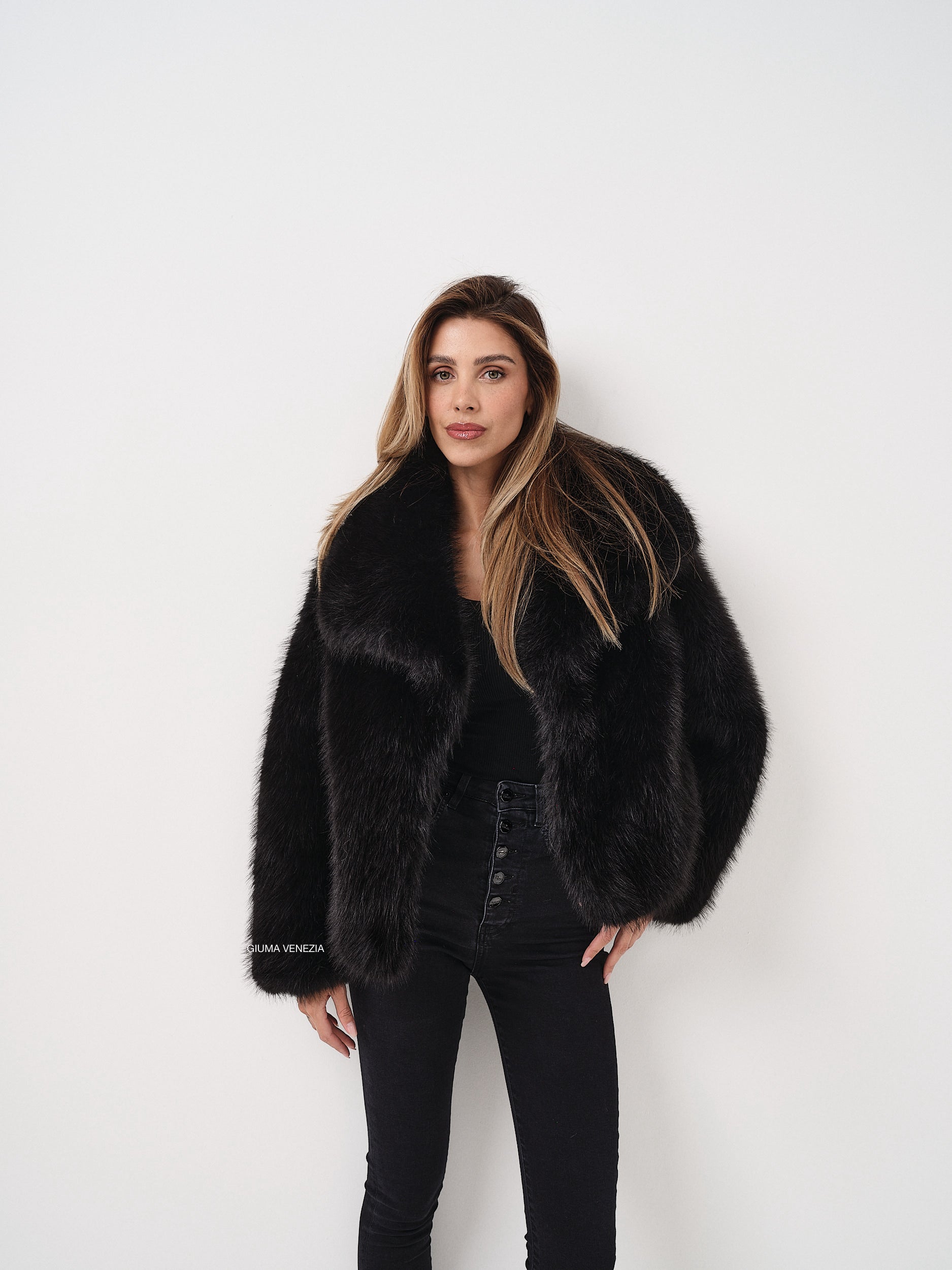 ADELE WHITE mongolian fur