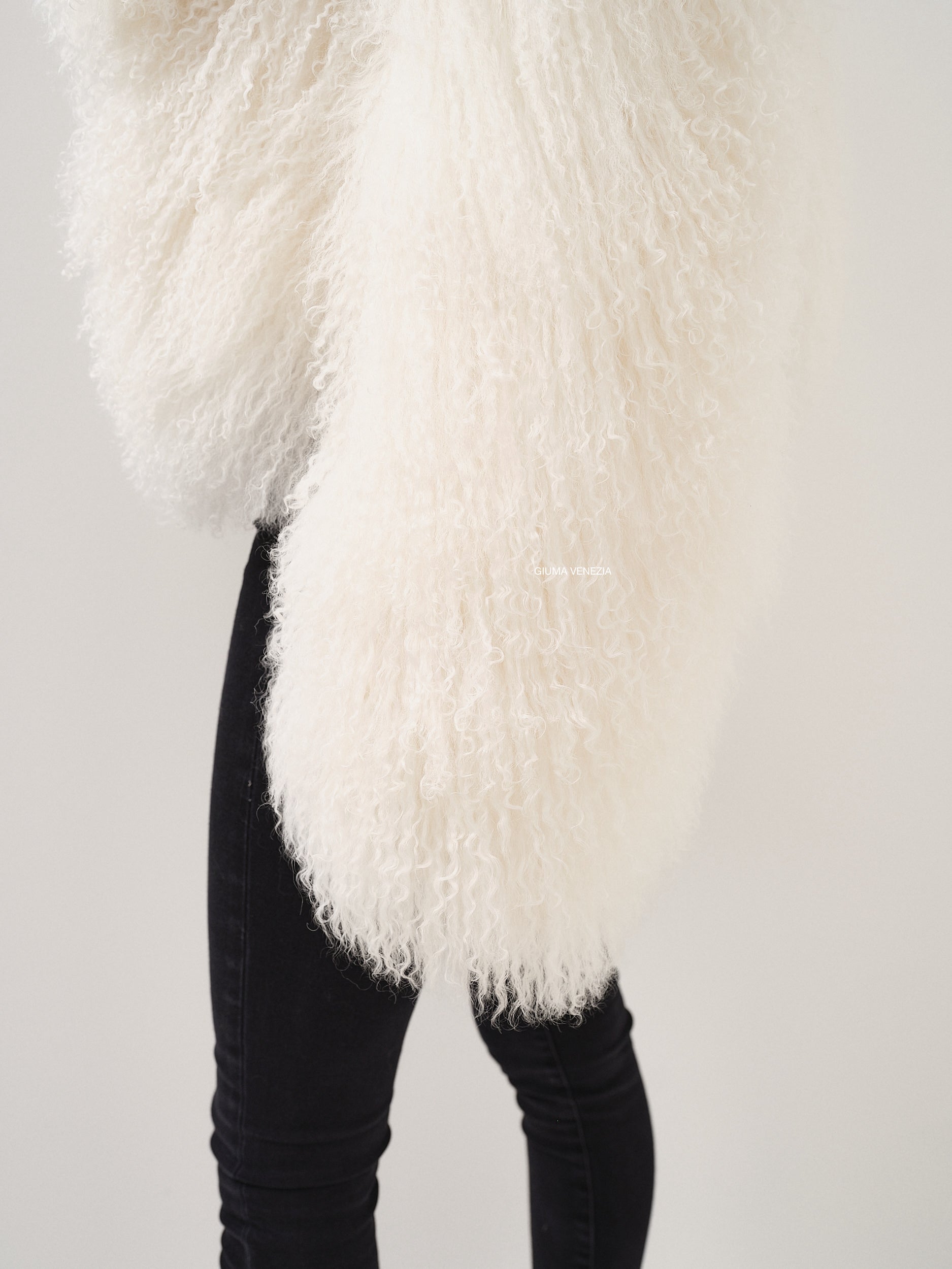 ADELE WHITE mongolian fur