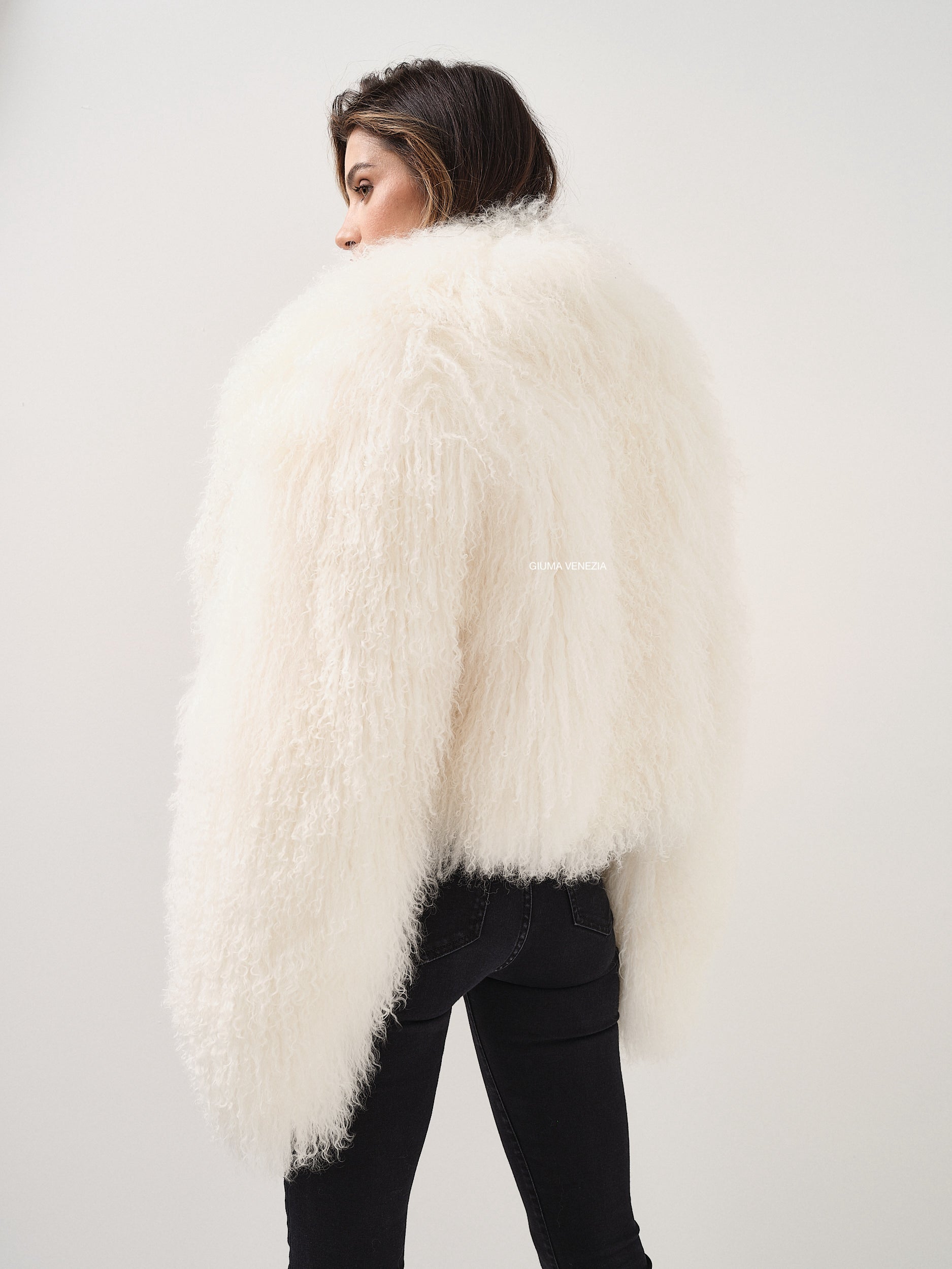 ADELE WHITE mongolian fur