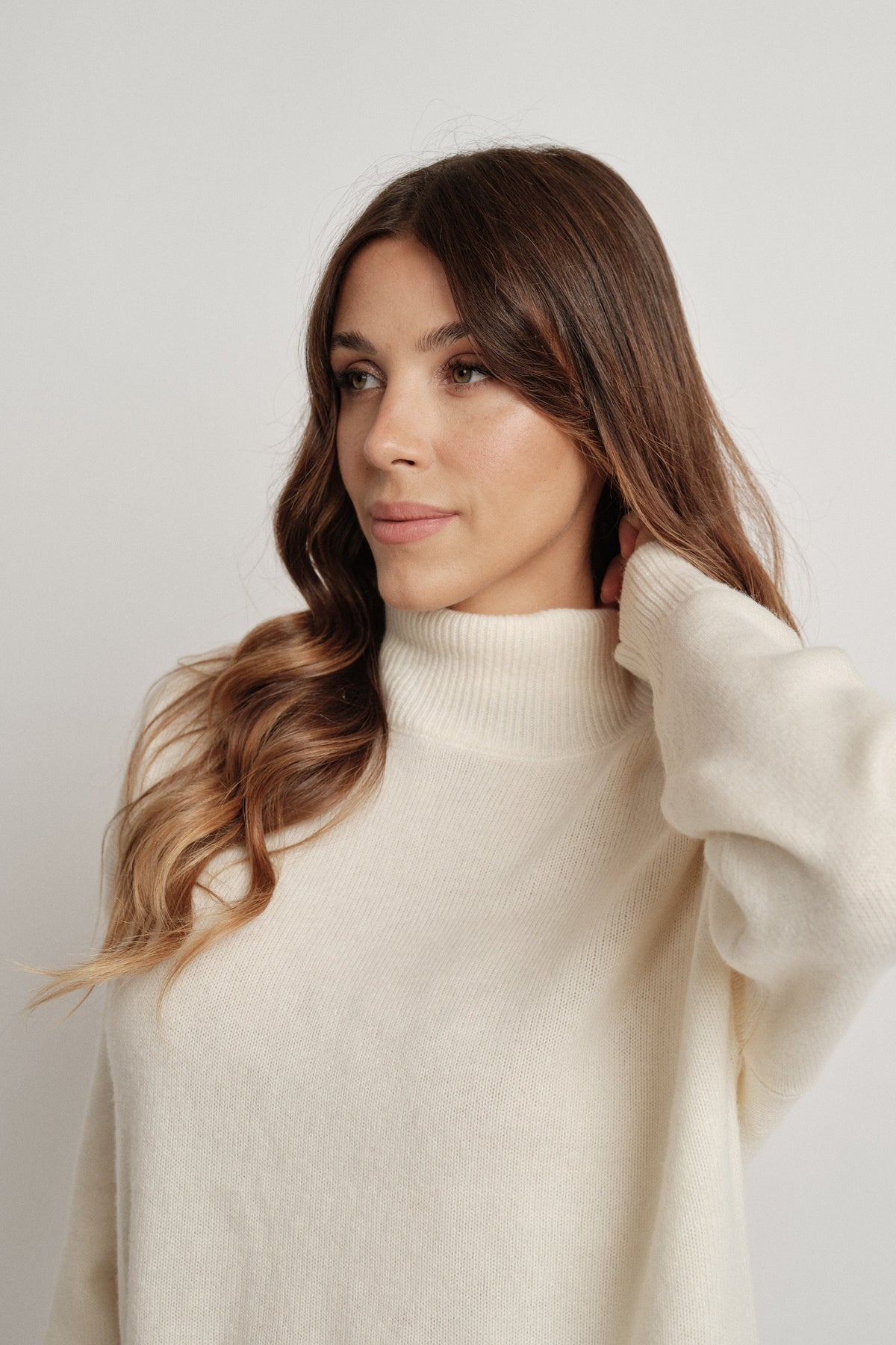 Emma Crema - 100% Lana - maglia da donna in pura lana crema, dettaglio 9 | GIUMA Venezia