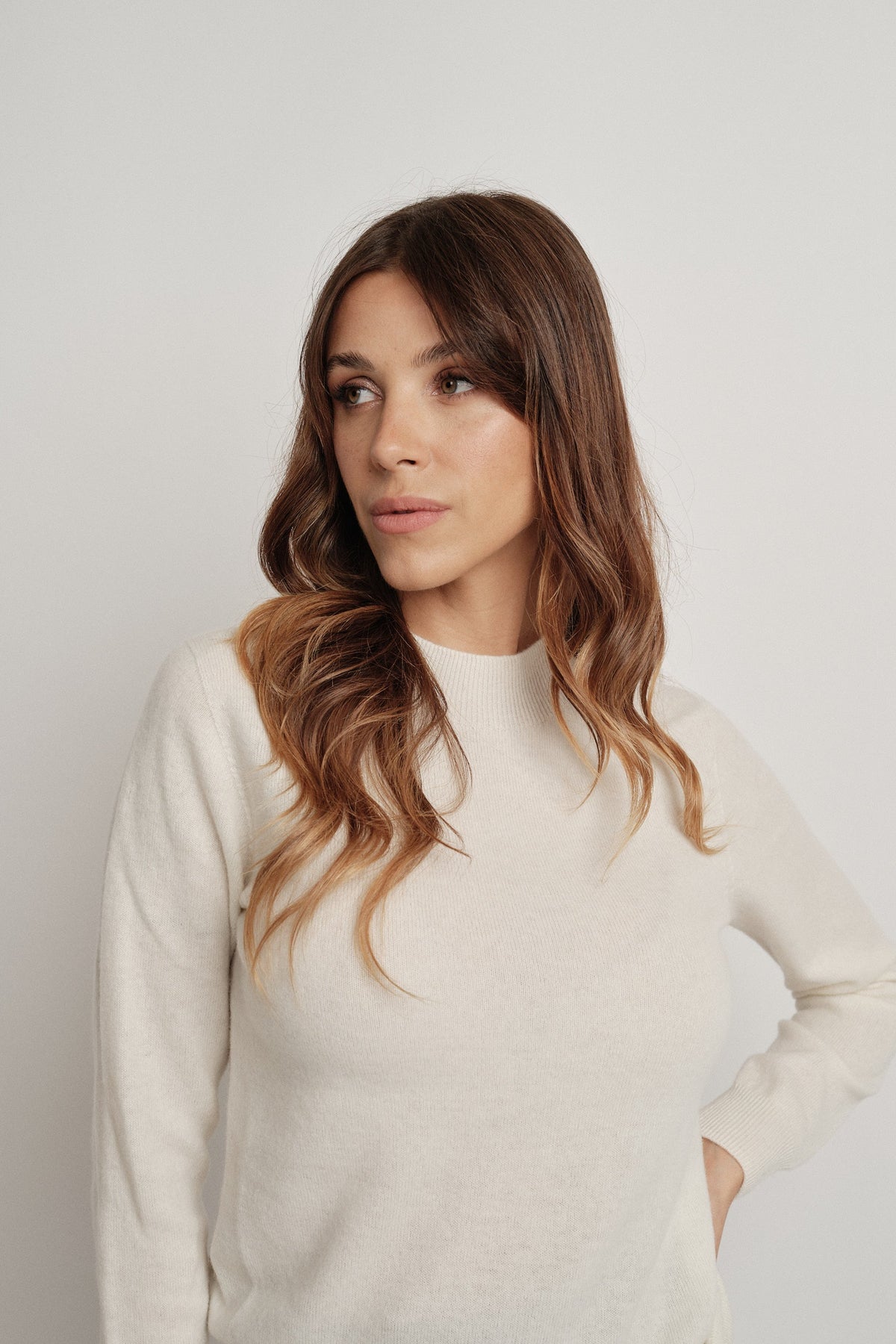 Martha Crema - 100% Lana - maglia da donna in pura lana crema, dettaglio 11 | GIUMA Venezia