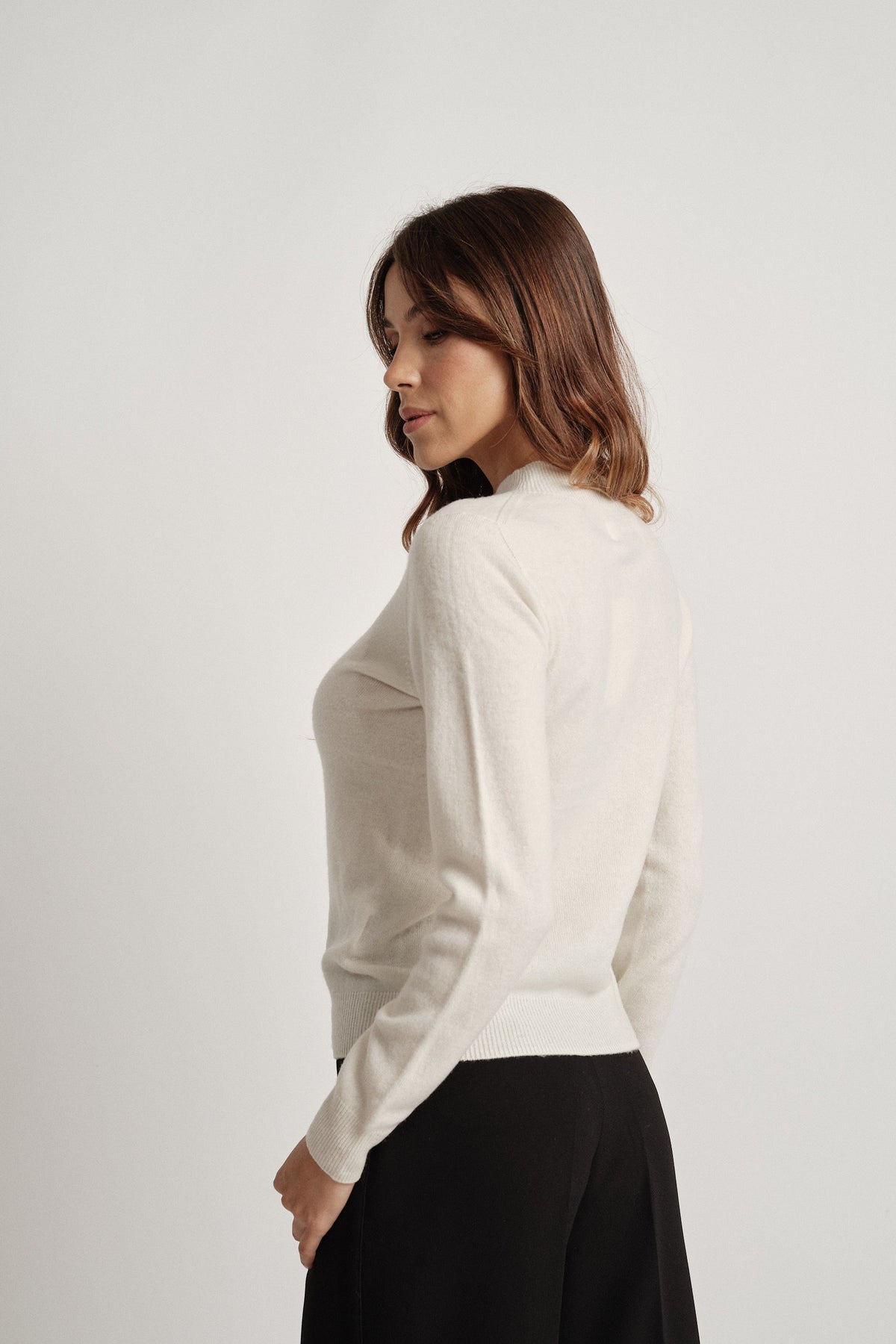 Martha Crema - 100% Lana - maglia da donna in pura lana crema, dettaglio 16 | GIUMA Venezia