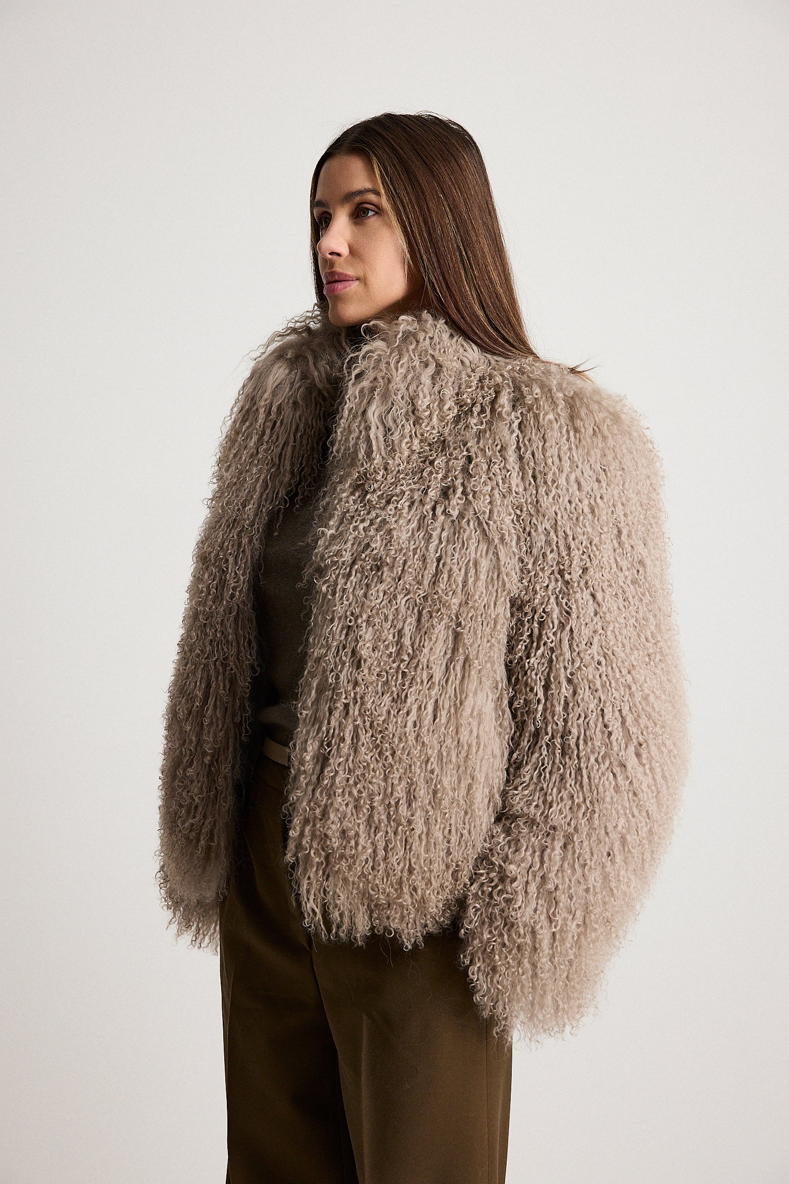 Esme Beige - pelliccia da donna in Mongolian beige, vista principale | GIUMA Venezia