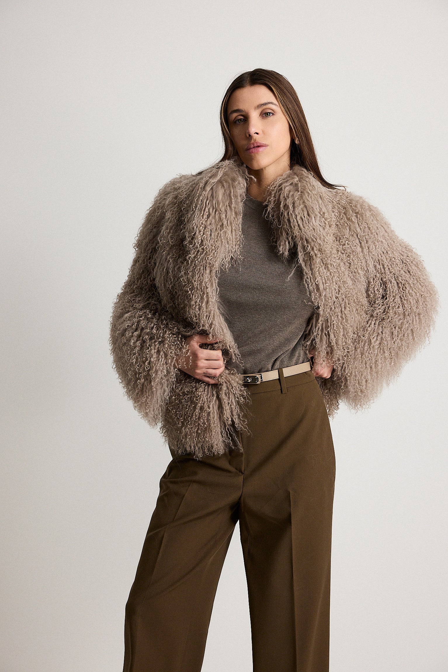 Esme Beige - pelliccia da donna in Mongolian beige, dettaglio 6 | GIUMA Venezia