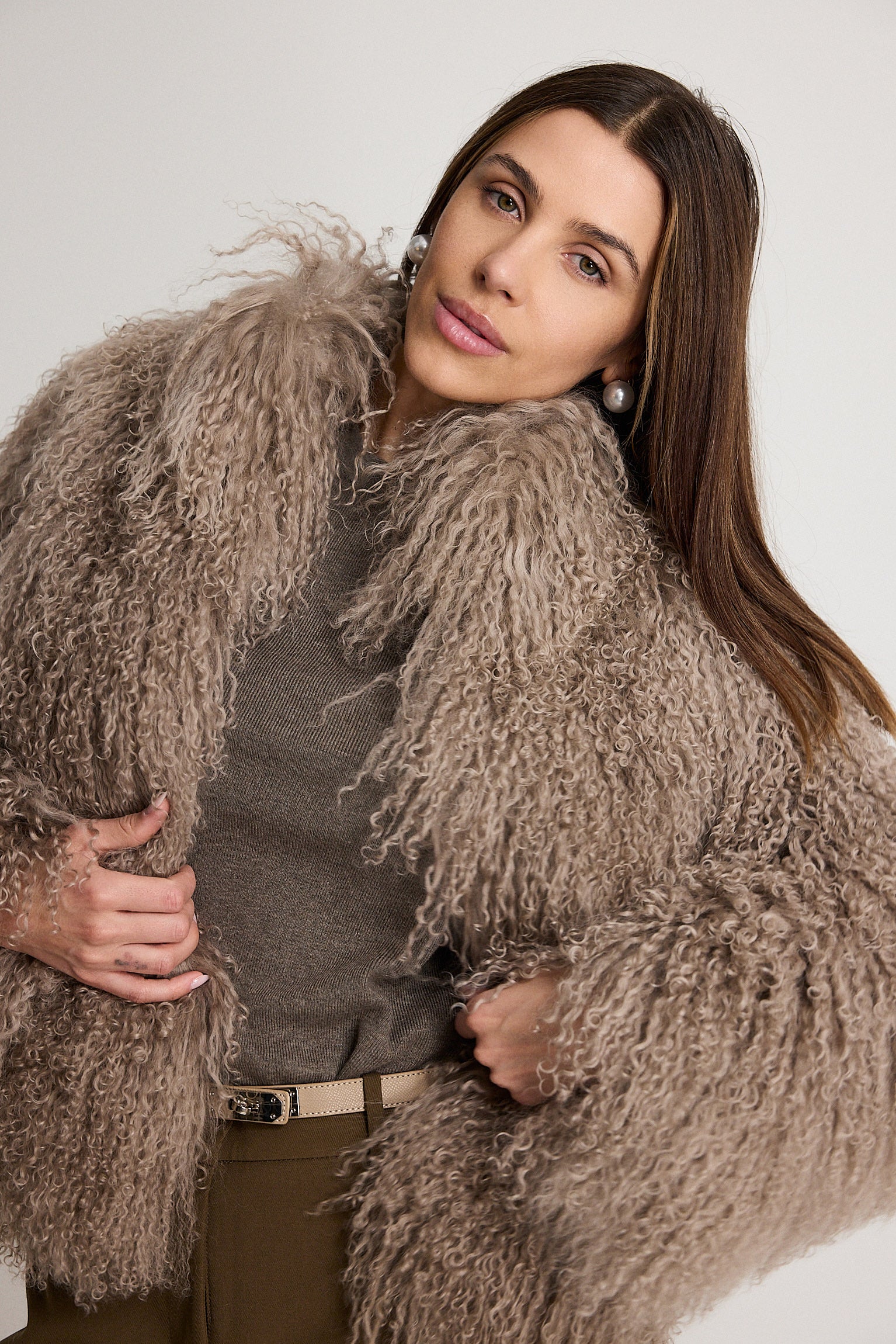 Esme Beige - pelliccia da donna in Mongolian beige, dettaglio 9 | GIUMA Venezia