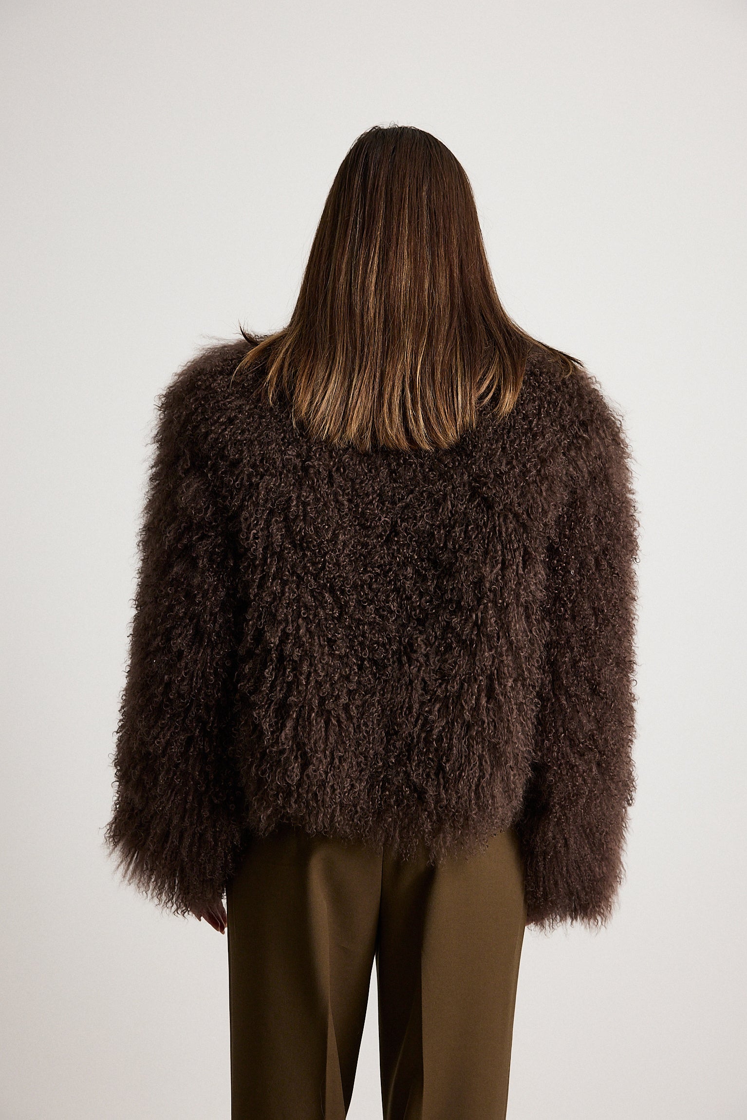 Esme Marrone - pelliccia da donna in Mongolian marrone, dettaglio 5 | GIUMA Venezia