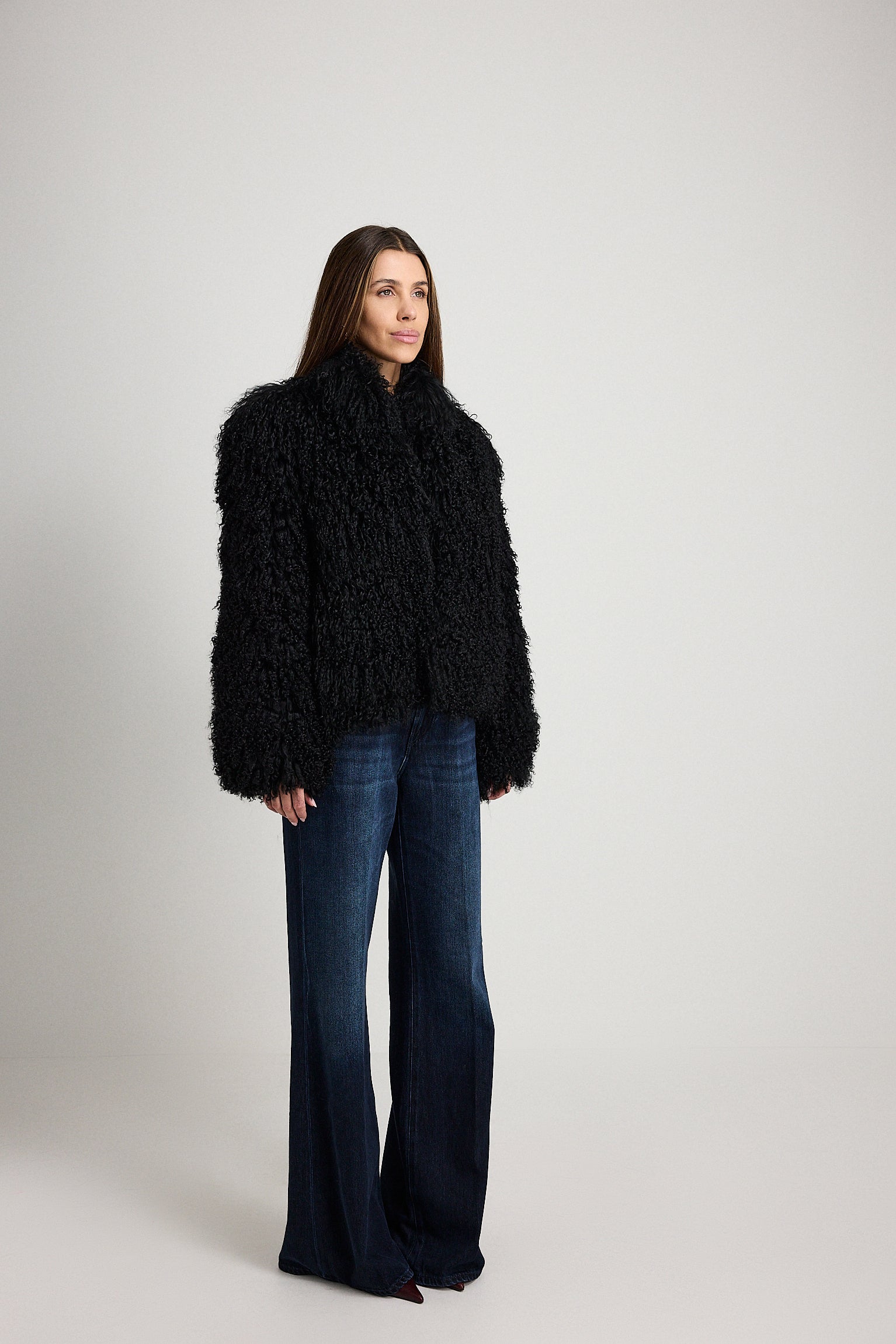 Esme Nero - pelliccia da donna in Mongolian nero, dettaglio 13 | GIUMA Venezia