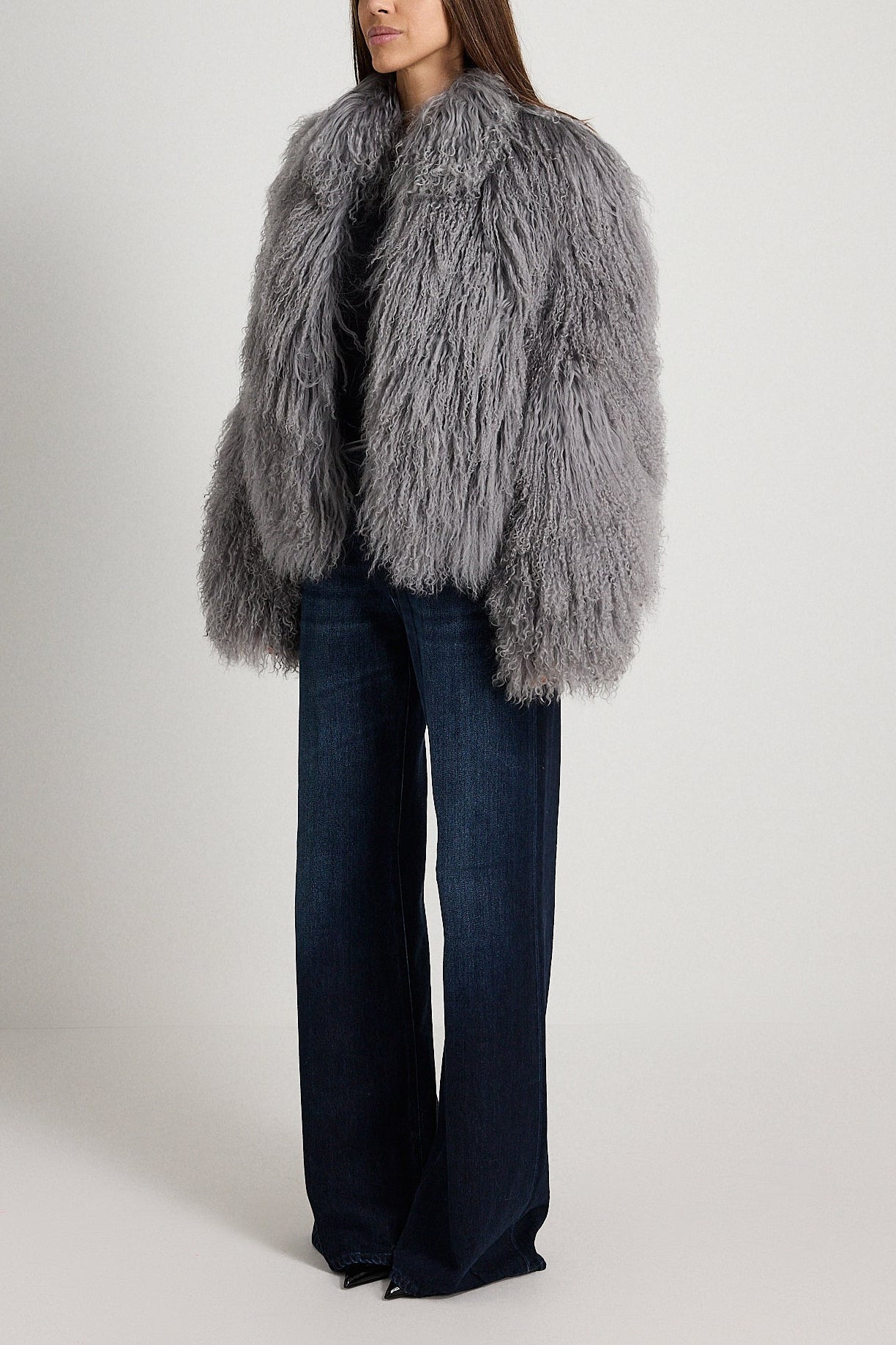 Esme Grigio - pelliccia da donna in Mongolian grigio, dettaglio 3 | GIUMA Venezia