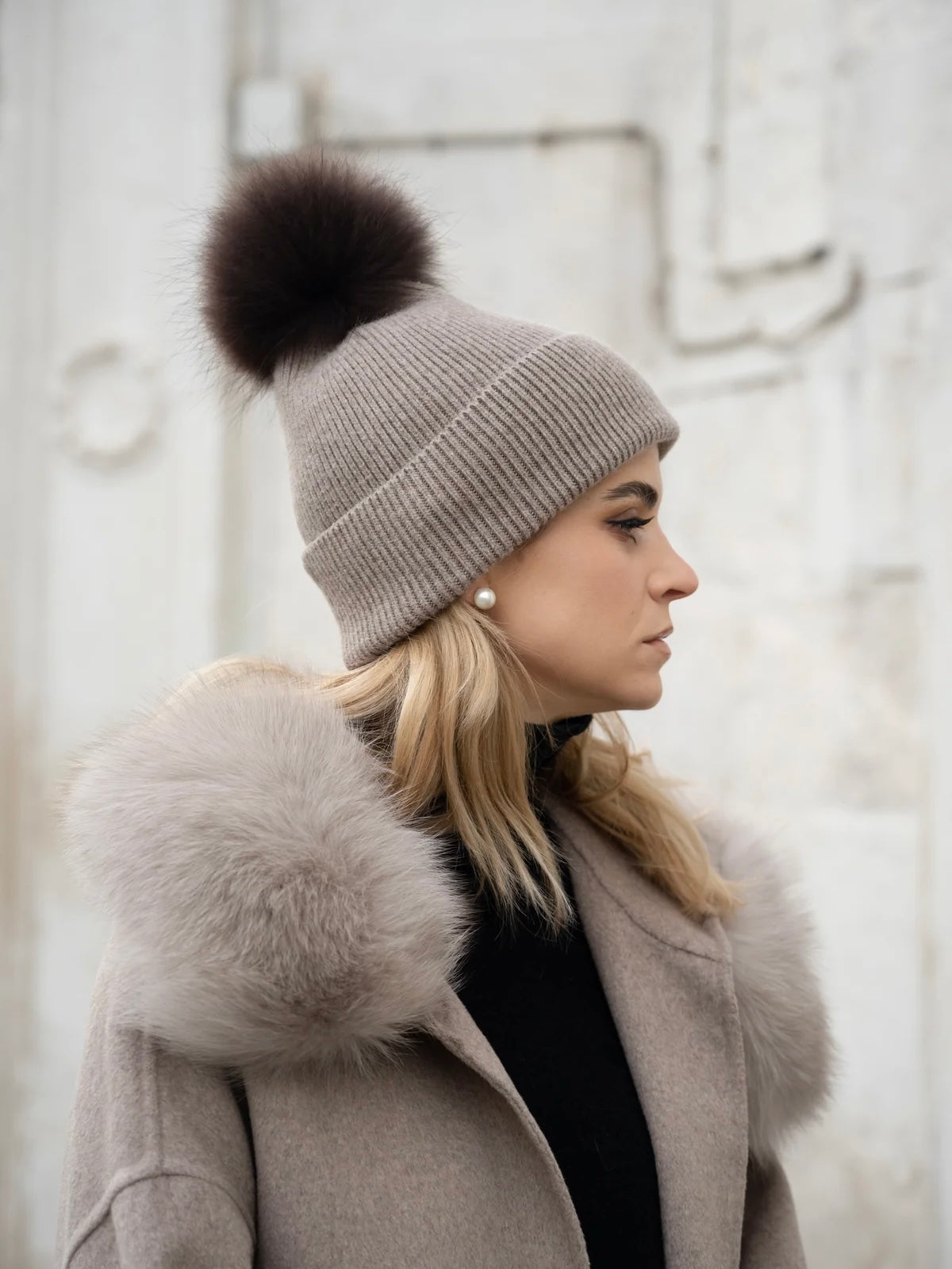 Cashmere wool hat