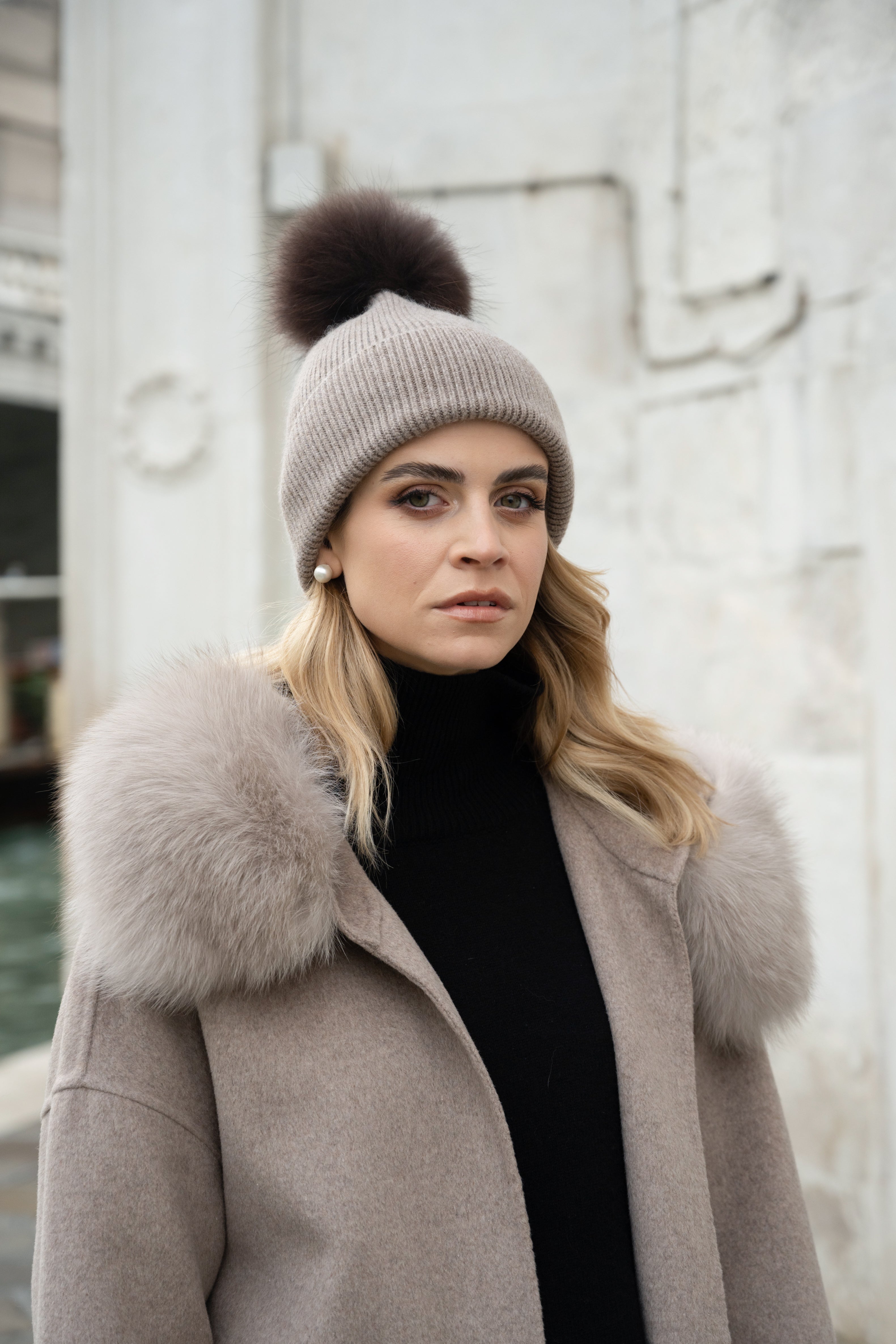 Cashmere wool hat