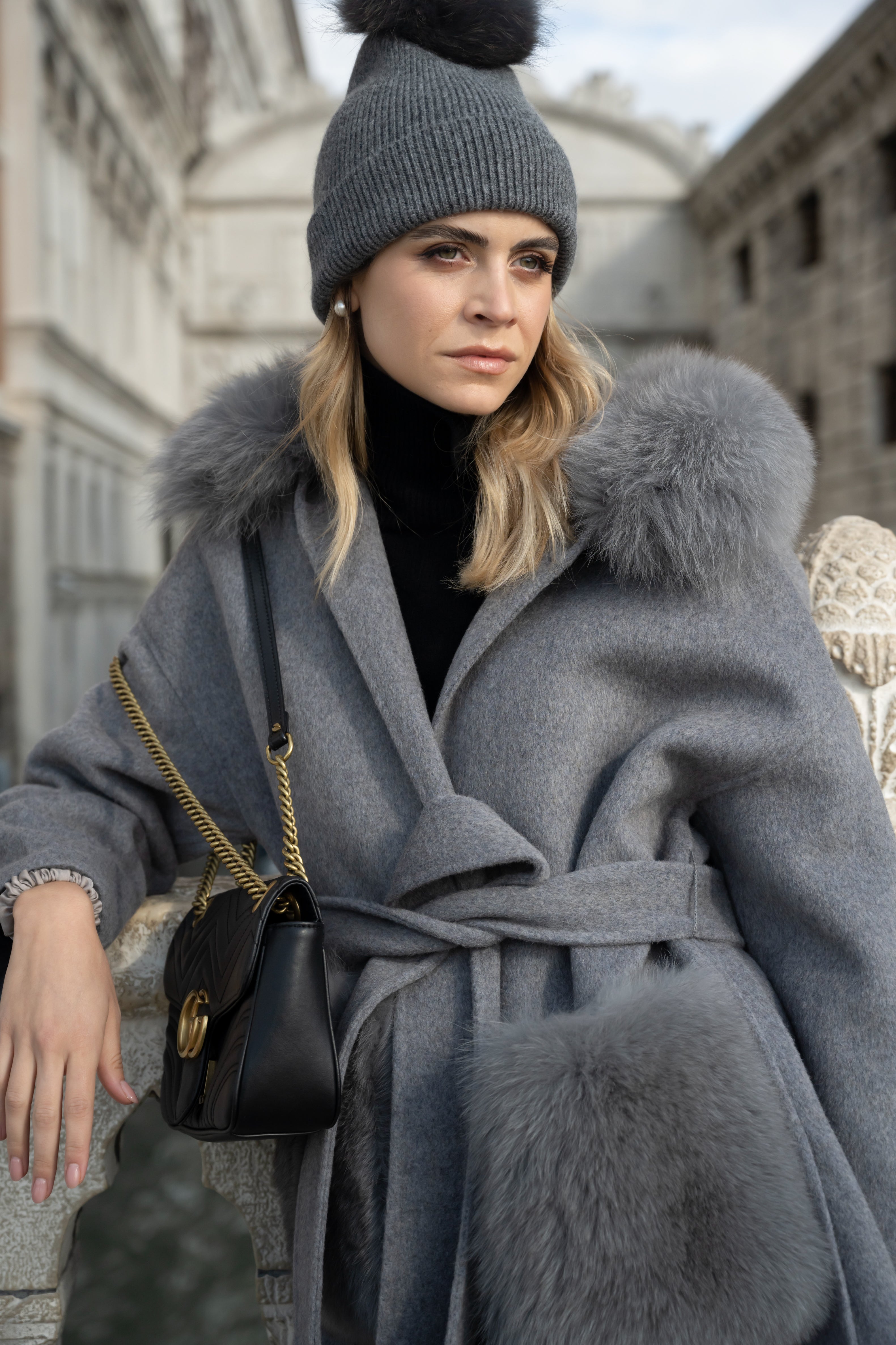 Cashmere wool hat